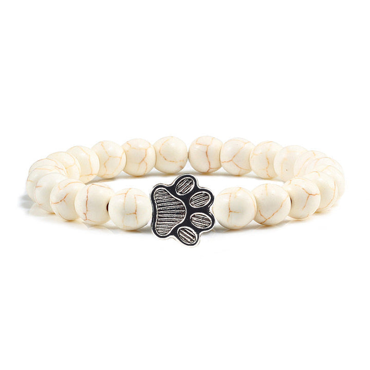 Buddha Stones Braccialetto con pietra "Salva un cane" - Perline bianche - image 16