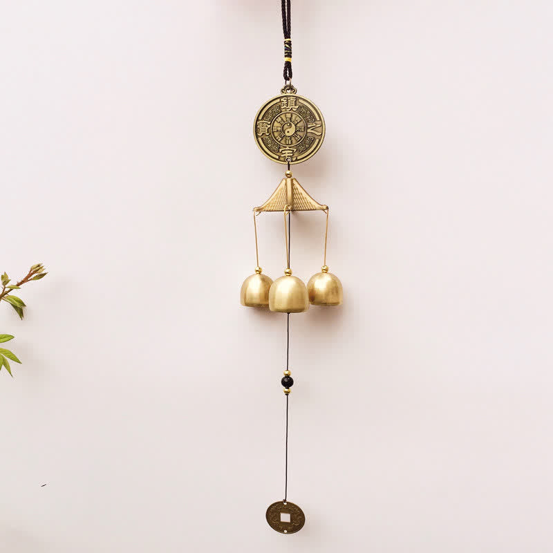 Buddha Stones Benedizione Lettera Elefante Bagua Moneta di Buon Auspicio Appeso al Muro Campanello Campana Decorazione per la Casa Fatta a Mano - image 9
