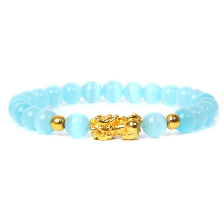 Bracciale della ricchezza in ossidiana Pixiu fortunata con Buddha Stones FengShui - image 9