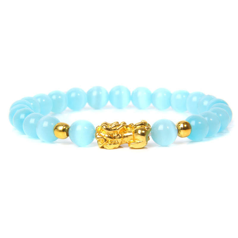 Bracciale della ricchezza in ossidiana Pixiu fortunata con Buddha Stones FengShui - image 8