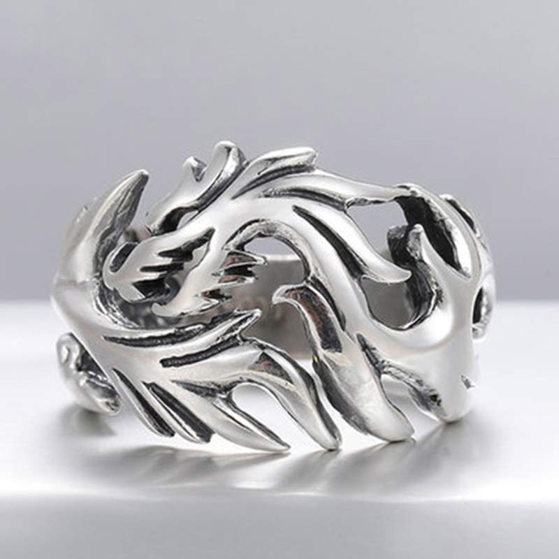 Anello regolabile con motivo a drago Buddha Stones, protezione e forza - image 13