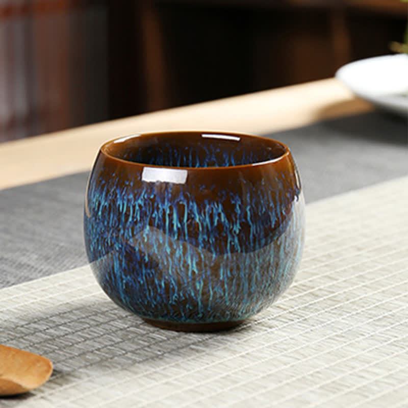 Buddha Stones Tazza da tè in ceramica multicolore Tazza da tè Ocean Wave