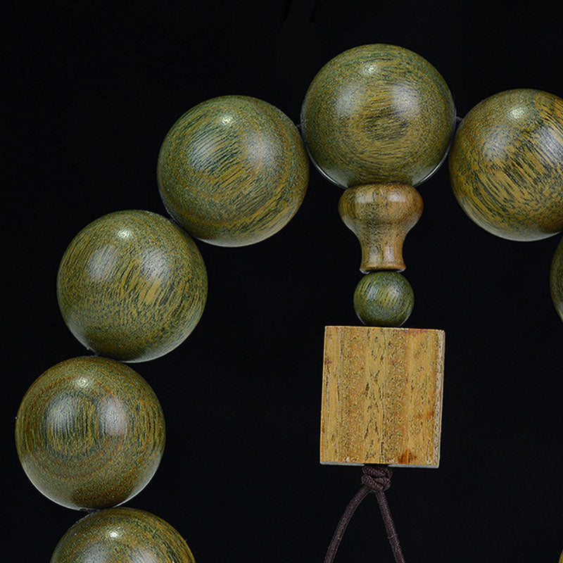 Braccialetto di cura in legno di sandalo verde tibetano Buddha Stones - image 6