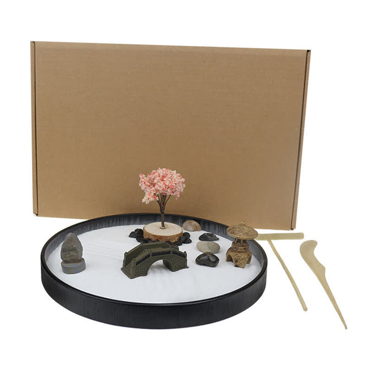 Buddha Stones Albero Piccolo Ponte Paesaggio Meditazione Calma Zen Giardino Decorazione - image 1