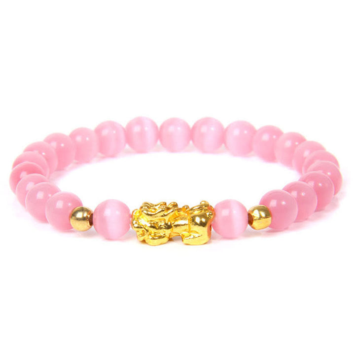 Bracciale della ricchezza in ossidiana Pixiu fortunata con Buddha Stones FengShui - image 10
