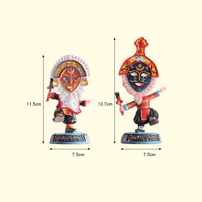 Buddha Stones Tibetan Opera Maschera Viso Marionetta Casa Ufficio Auto Decorazione Ornamento