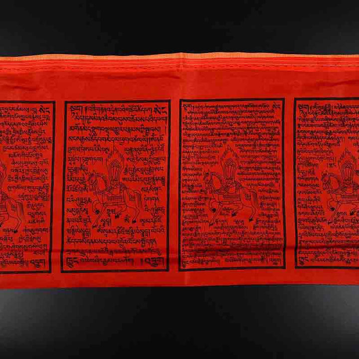 Buddha Stones Bandiere di preghiera tibetane a 5 colori con cavallo a vento, portafortuna per esterni, 25 pezzi - image 13