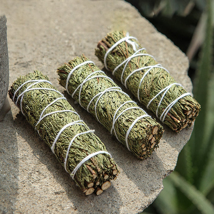 Buddha Stones Cedar Smudge Stick per la pulizia della casa Incenso Meditazione e rituali Bastoncini di cedro Bacchette di incenso