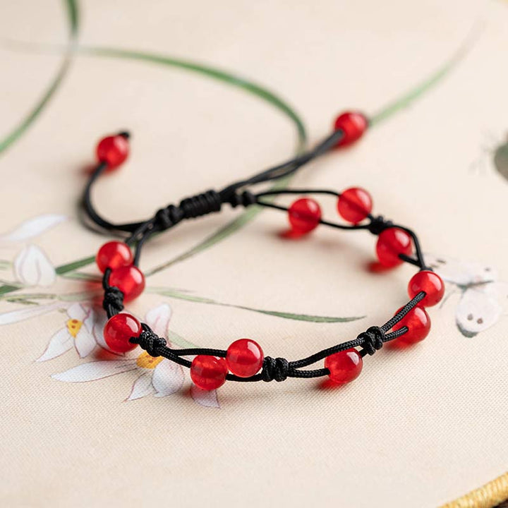 Bracciale Buddha Stones Agata Rossa Agata Muschiata Cinabro Calma