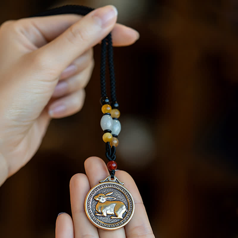Collana con ciondolo di 12 segni zodiacali cinesi, benedizione, ricchezza e fortuna - image 3