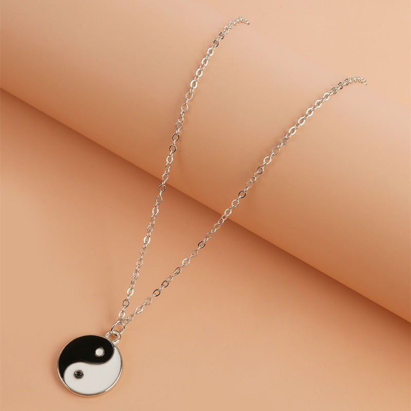 Buddha Stones Collana con ciondolo Yin Yang Armonia Equilibrio 2 pezzi - image 1