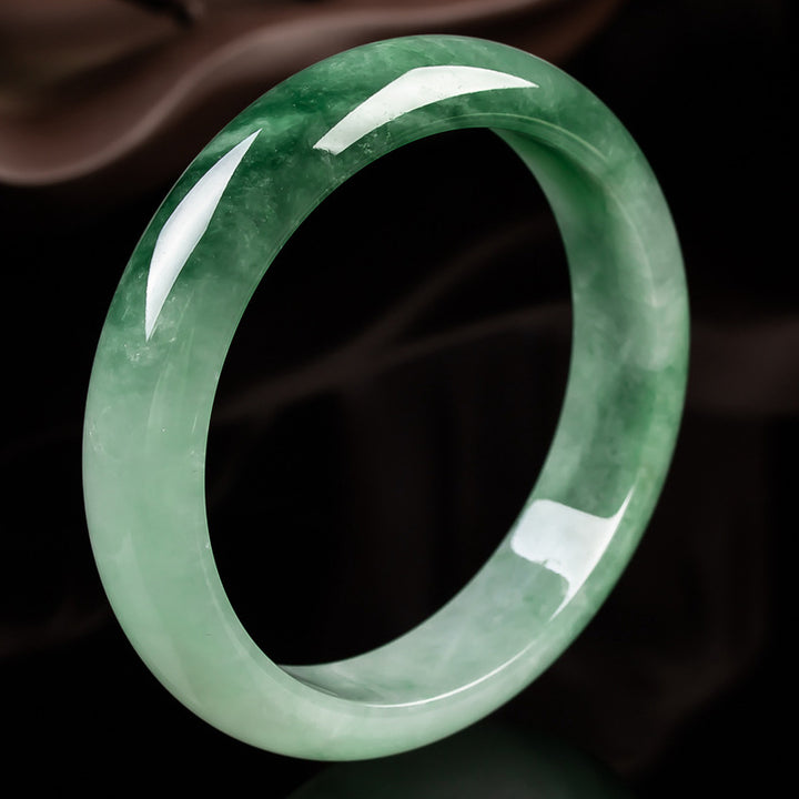 Braccialetto di benedizione della fortuna in giada naturale Buddha Stones - 63-64 mm - image 0