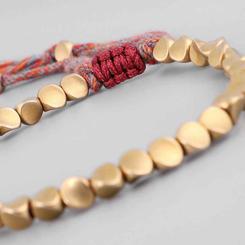 Braccialetto portafortuna con perline di rame tibetano Buddha Stones - image 10