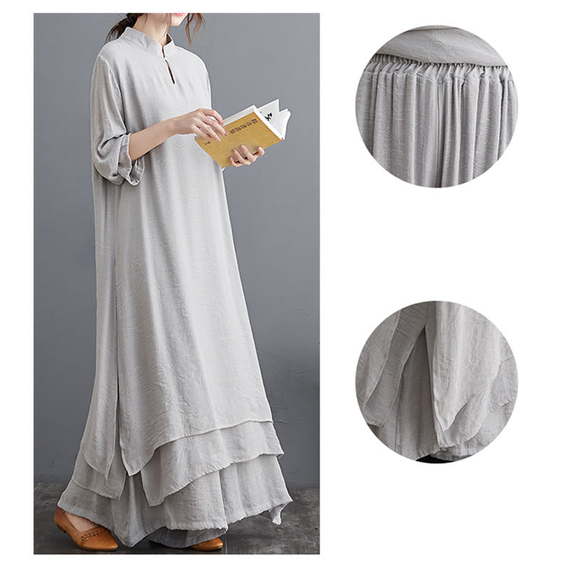 Set di abbigliamento da donna Buddha Stones dal motivo semplice per meditazione, preghiera, pratica spirituale Zen e yoga. - image 9