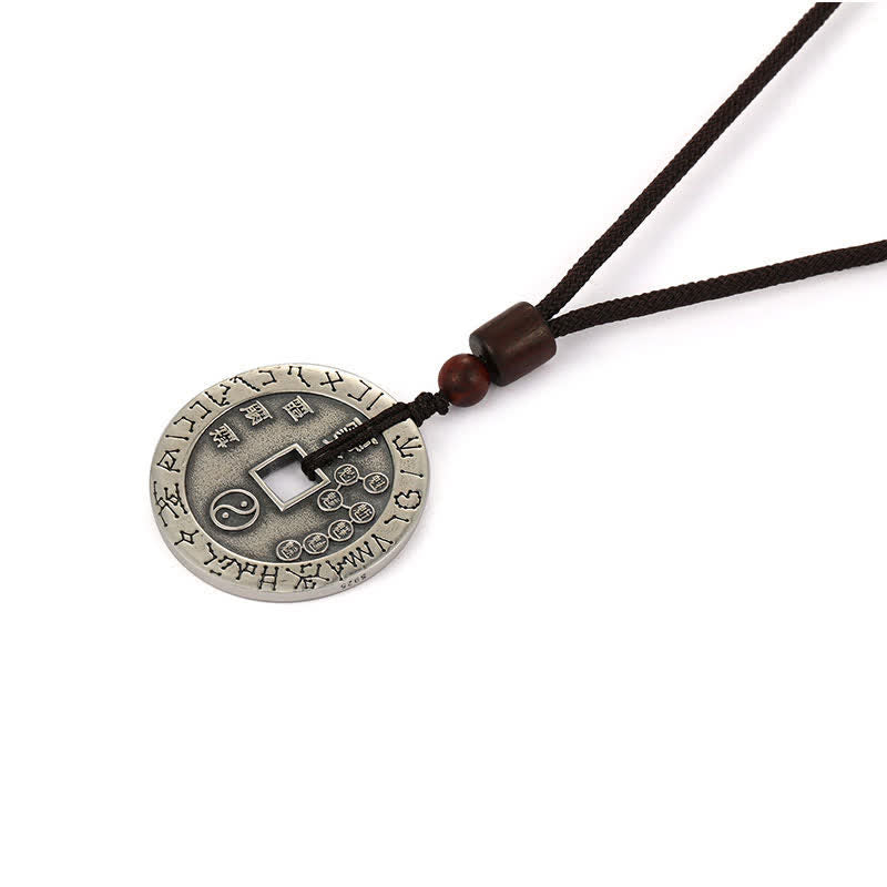 Buddha Stones Bagua Yin Yang Moneta di rame Stella Equilibrio Energia Collana Pendente - image 11