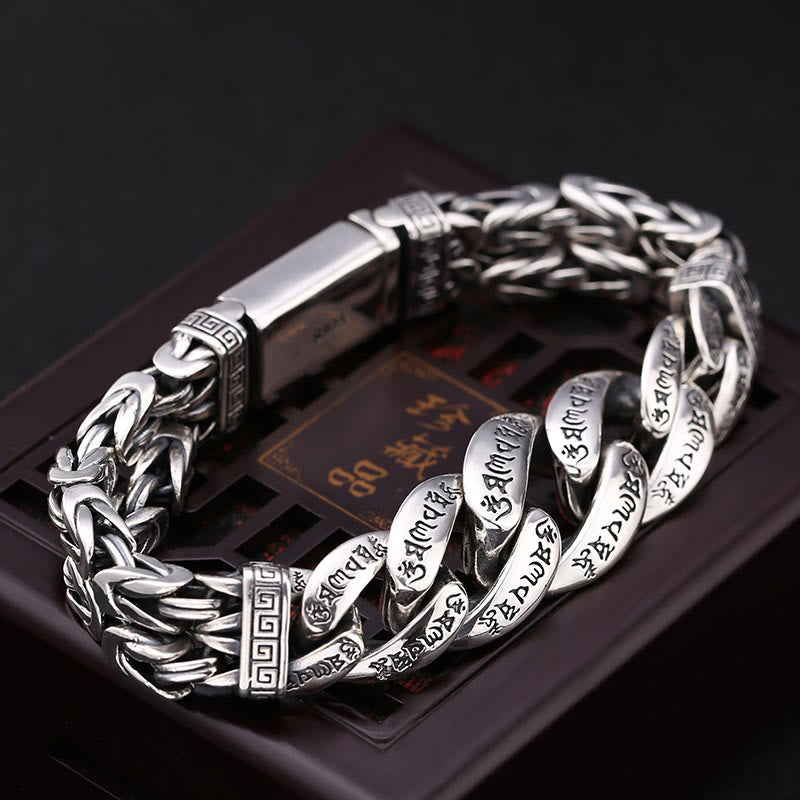Bracciale Buddha Stones Om Mani Padme Hum inciso Pace Purezza