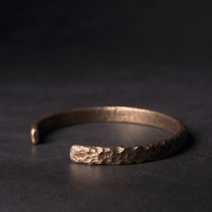 Braccialetto di rame con design semplice Buddha Stones Wealth