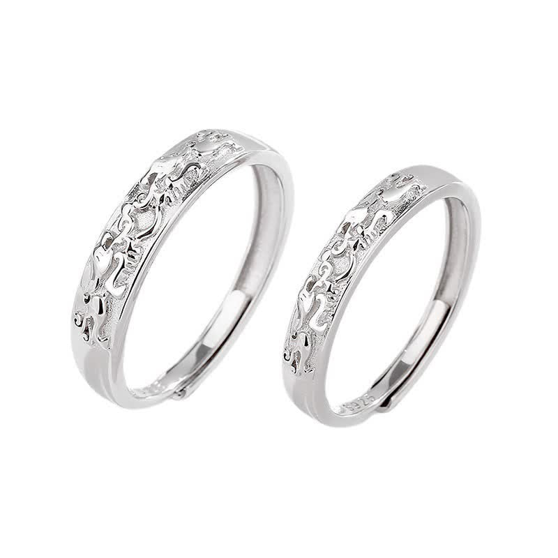 Anello di coppia regolabile Buddha Stones 925 Sterling Silver PiXiu Balance - image 7
