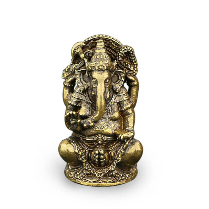Statua dell'elefante Ganesh Ganpati Wealth Home Decor - Rame - image 0