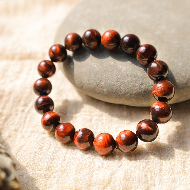Buddha Stones Bracciale con perle curative in occhio di tigre naturale - image 14