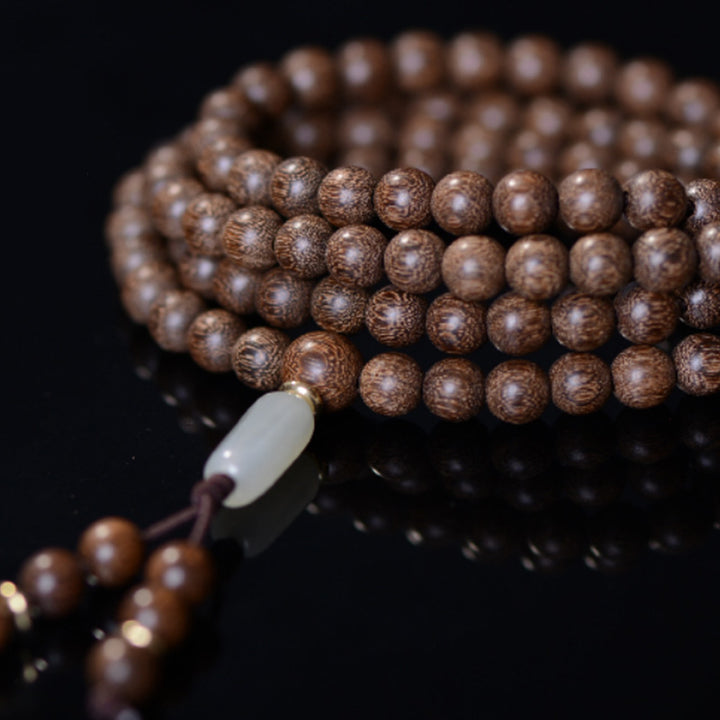 Braccialetto Buddha Stones 108 Mala Beads Palissandro Giada Calma