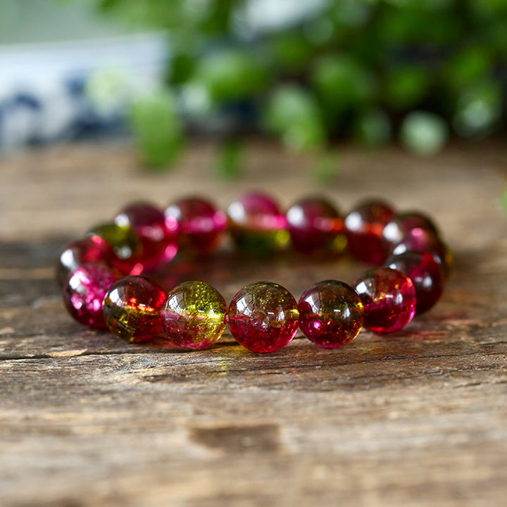 Bracciale Buddha Stones Tormalina Naturale Amore Saggezza