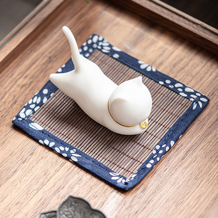 Decorazione per bruciatore di incenso in ceramica con gatto e panda, per benedizione - image 4