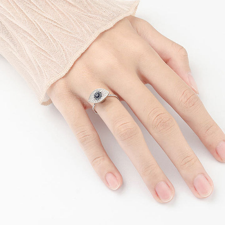 Anello girevole in argento sterling 925 con protezione contro il malocchio e benedizione - image 4