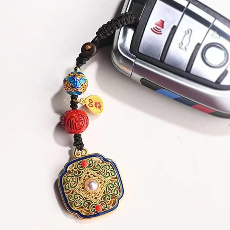 Portachiavi con ciondolo a forma Buddha Stones Fu Character Blessing Ruyi - image 9