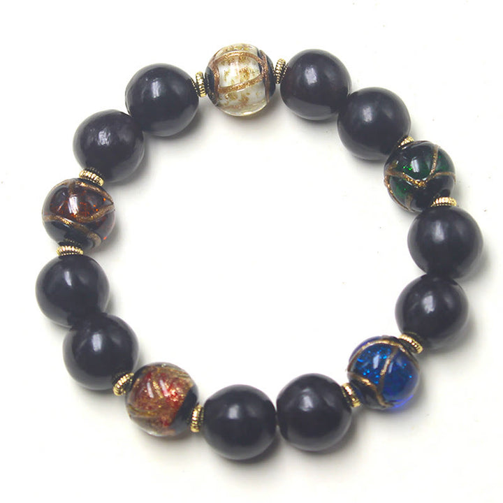 Braccialetto di perline di vetro di Liuli, Buddha Stones , incenso, sapone occidentale, cenere