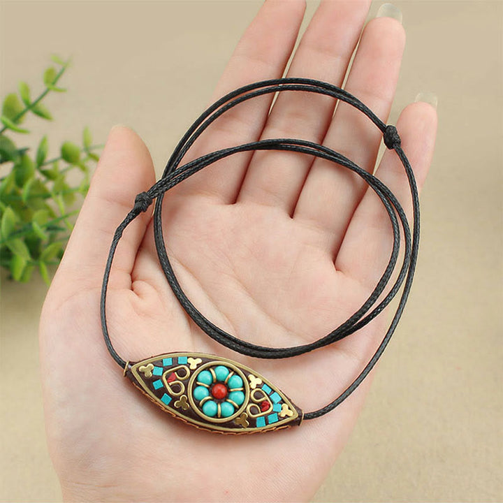 Buddha Stones con perline di turchese del Tibet, motivo marquise, protezione e forza - image 6