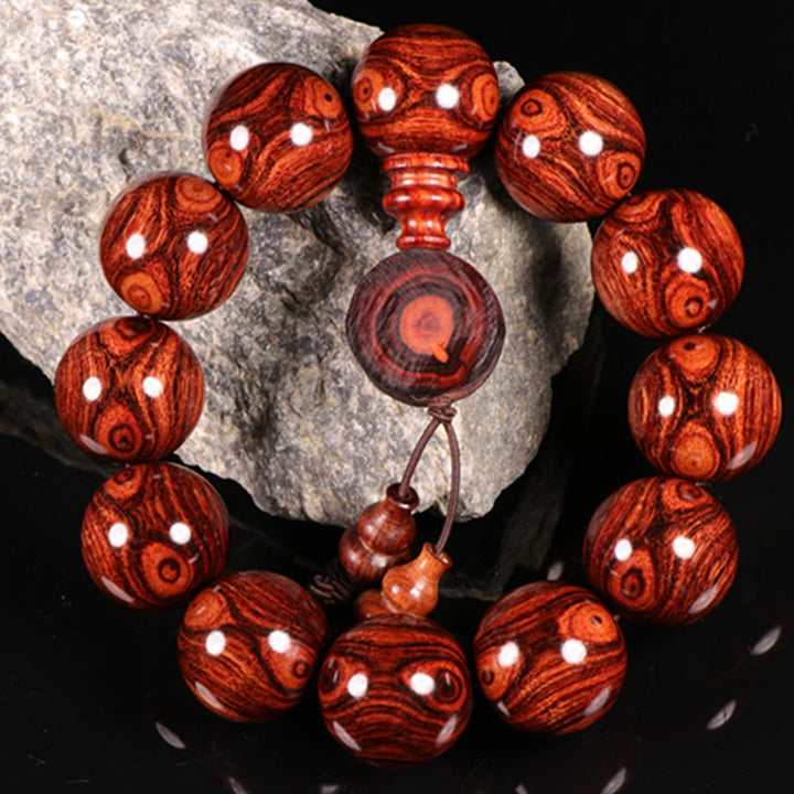 Braccialetto Buddha Stones Tibetan Rosewood Warmth (tipo casuale) - 30 mm (9 perline) - image 0