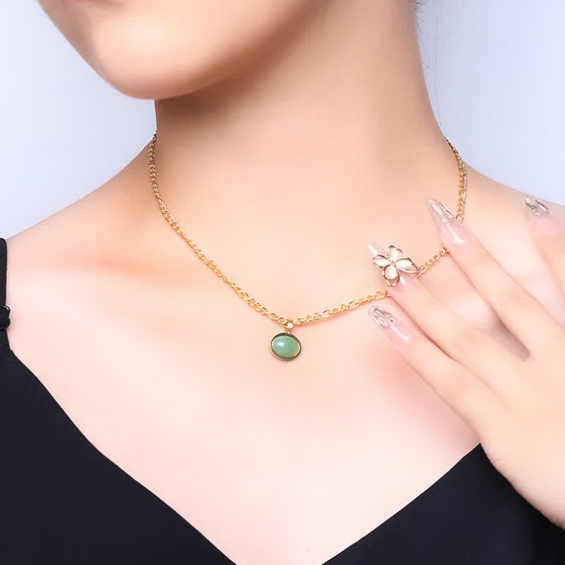 Collana con ciondolo in acciaio al titanio con resistenza turchese ovale