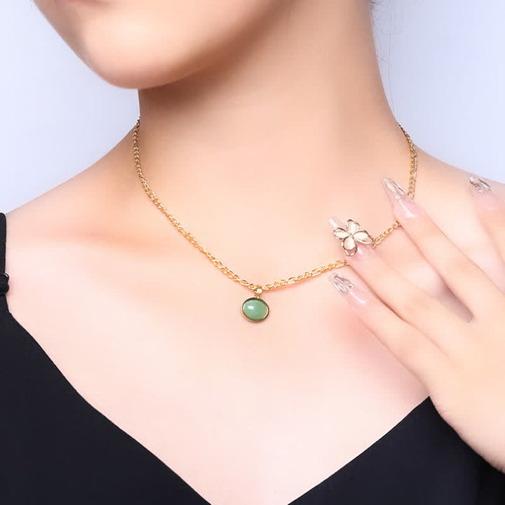 Collana con ciondolo in acciaio al titanio con resistenza turchese ovale