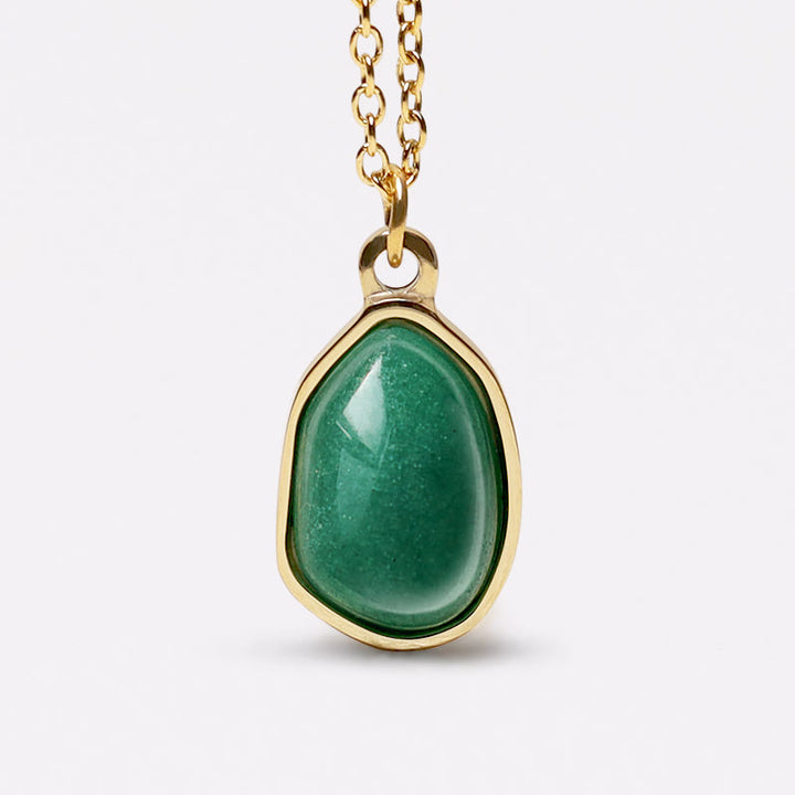 Collana con ciondolo di benedizione in quarzo rosa, ametista, avventurina verde naturale Buddha Stones