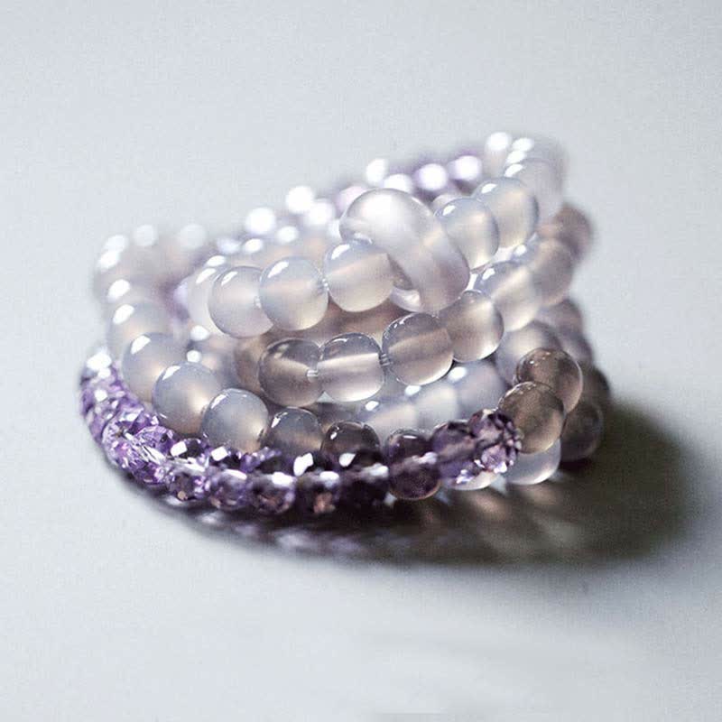 Braccialetto di guarigione con cristallo di ametista naturale e meditazione - image 12