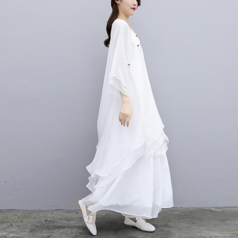 Buddha Stones 3 pezzi Yoga Chiffon Abbigliamento uniforme Meditazione Zen Pratica Set da donna - image 23