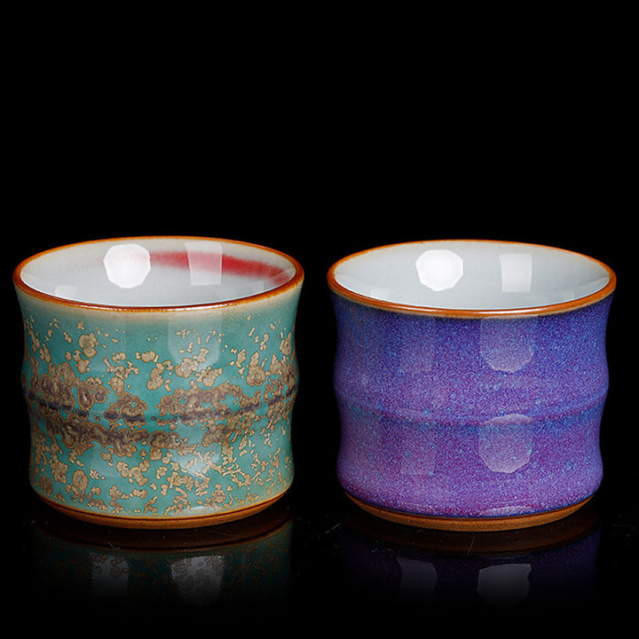 Buddha Stones Kiln Change Ceramica Bambù Design Tazza da tè Kung Fu Tazza da tè