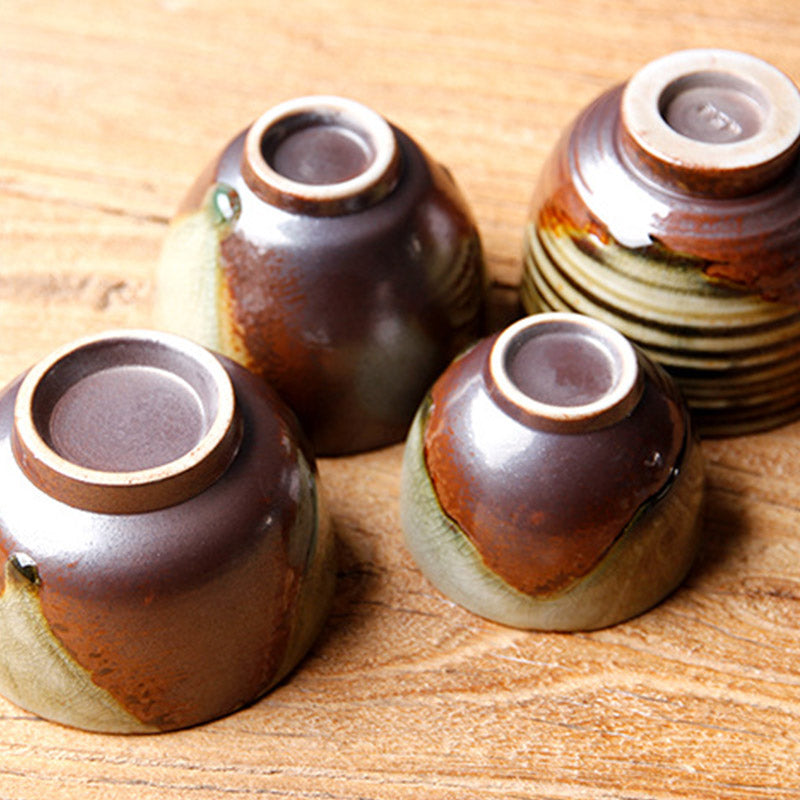 Buddha Stones Vintage Marrone Beige Forno Cambia Tazza da Tè in Ceramica Kung Fu Tazza da Tè Ciotola