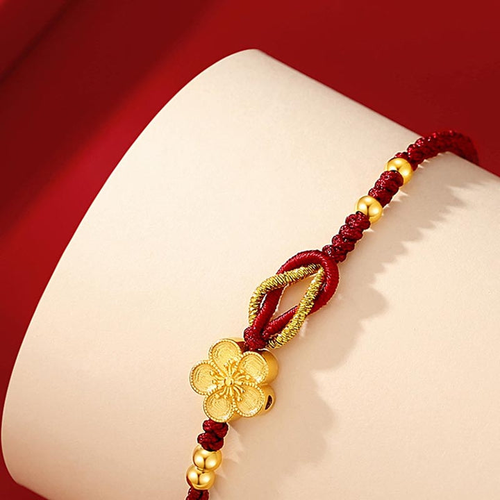 Braccialetto portafortuna in argento sterling 925 con fiori di ciliegio, sakura e calcedonio, fatto a mano , Buddha Stones - image 9