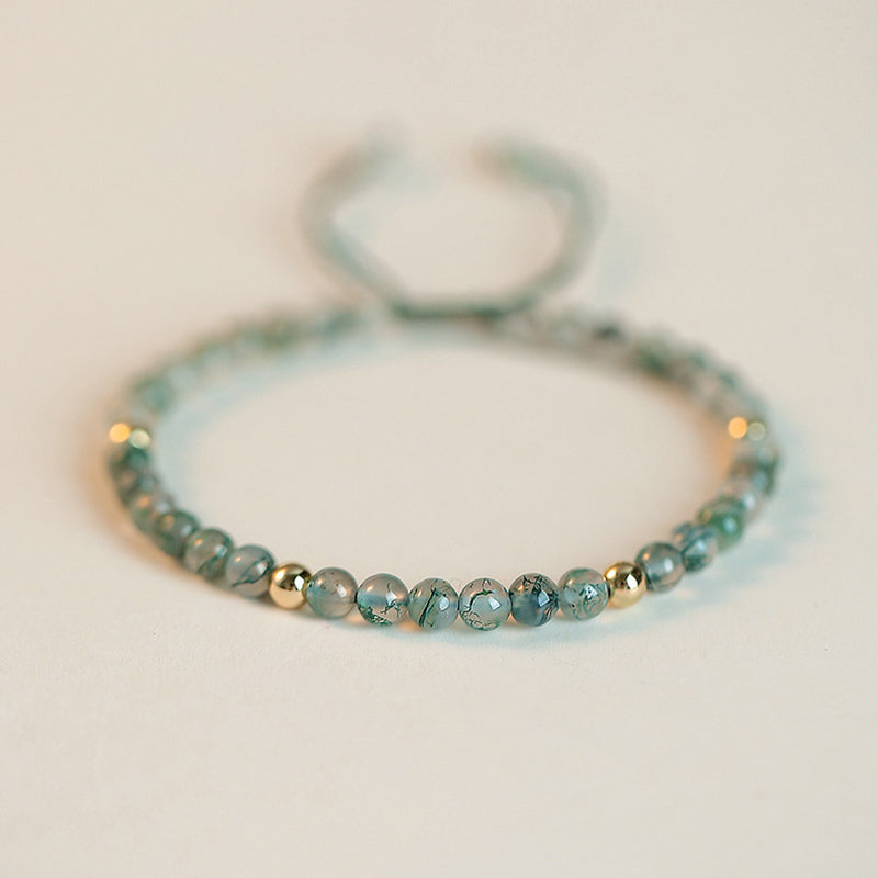 Bracciale Buddha Stones Moss Agate Lucky Balance