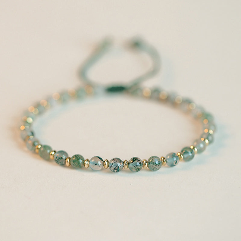 Bracciale Buddha Stones Moss Agate Lucky Balance