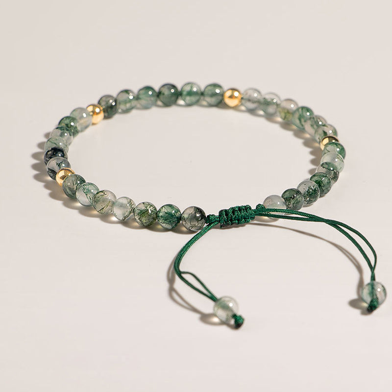 Bracciale Buddha Stones Moss Agate Lucky Balance