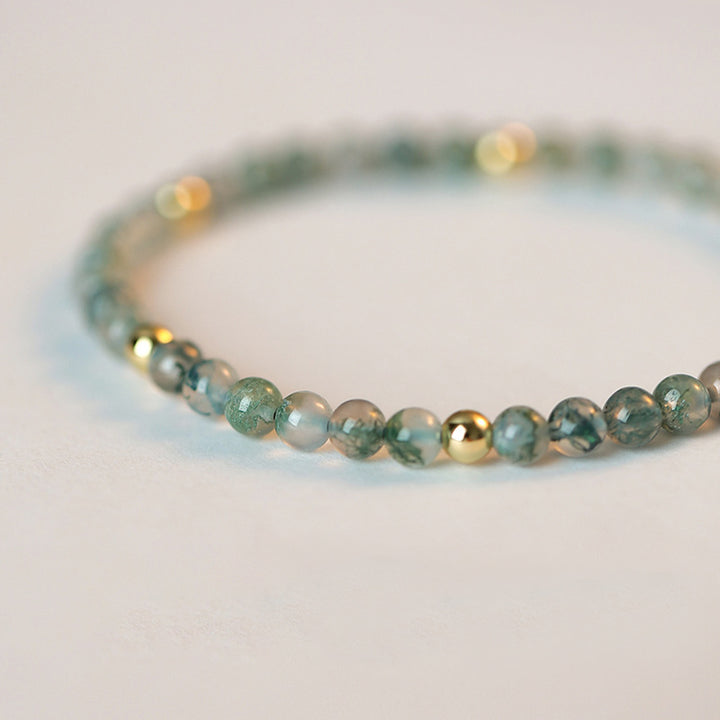Bracciale Buddha Stones Moss Agate Lucky Balance