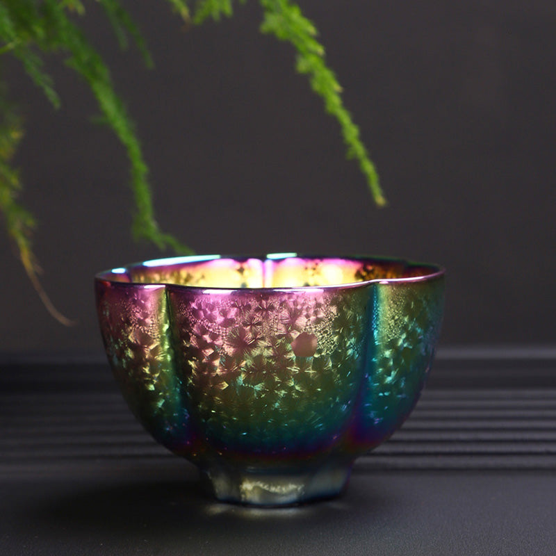 Tazza da tè in ceramica Jianzhan color arcobaleno Buddha Stones Kung Fu Tea Cup Bowl