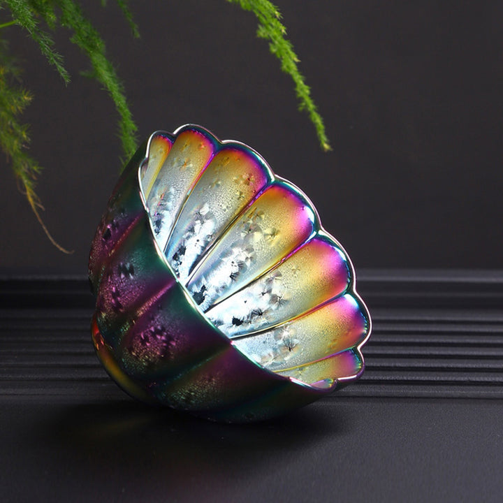 Tazza da tè in ceramica Jianzhan color arcobaleno Buddha Stones Kung Fu Tea Cup Bowl