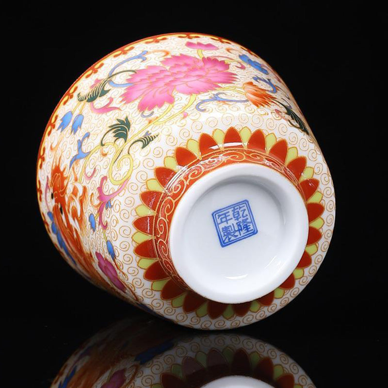 Buddha Stones 2 pezzi Drago Fenice Tazza da tè in ceramica Kung Fu Tazze da tè