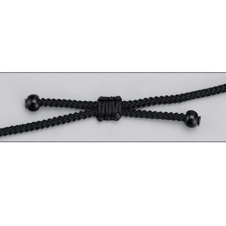 Collana con ciondolo in corda di protezione con motivo a nove occhi Dzi in argento sterling 999 Buddha Stones - image 18