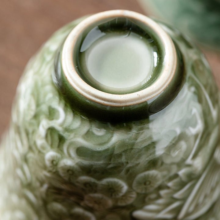 Tazza da tè in ceramica Buddha Stones Crane Pine Kung Fu Tea Cup 80ml