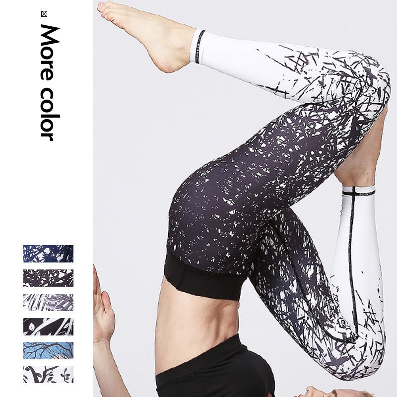 Pantaloni da yoga con stampa Buddha Stones Lines Weeds Sakura Flowers Black Tree, sportivi, fitness, yoga, leggings, pantaloni da yoga da donna - image 11